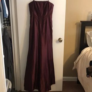 Bcbg Maxazria - floor length wine color gown